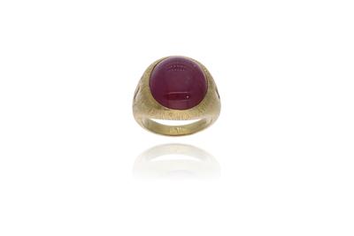 Anello con corindone e diamanti - Asta Preziosi