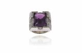 Anello con ametista e diamanti - Asta Preziosi Anello con ametista e diamanti - Asta Preziosi