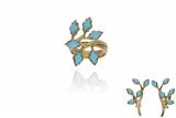 Parure anello e paio di orecchini con pietre - Asta Preziosi Parure anello e paio di orecchini con pietre - Asta Preziosi