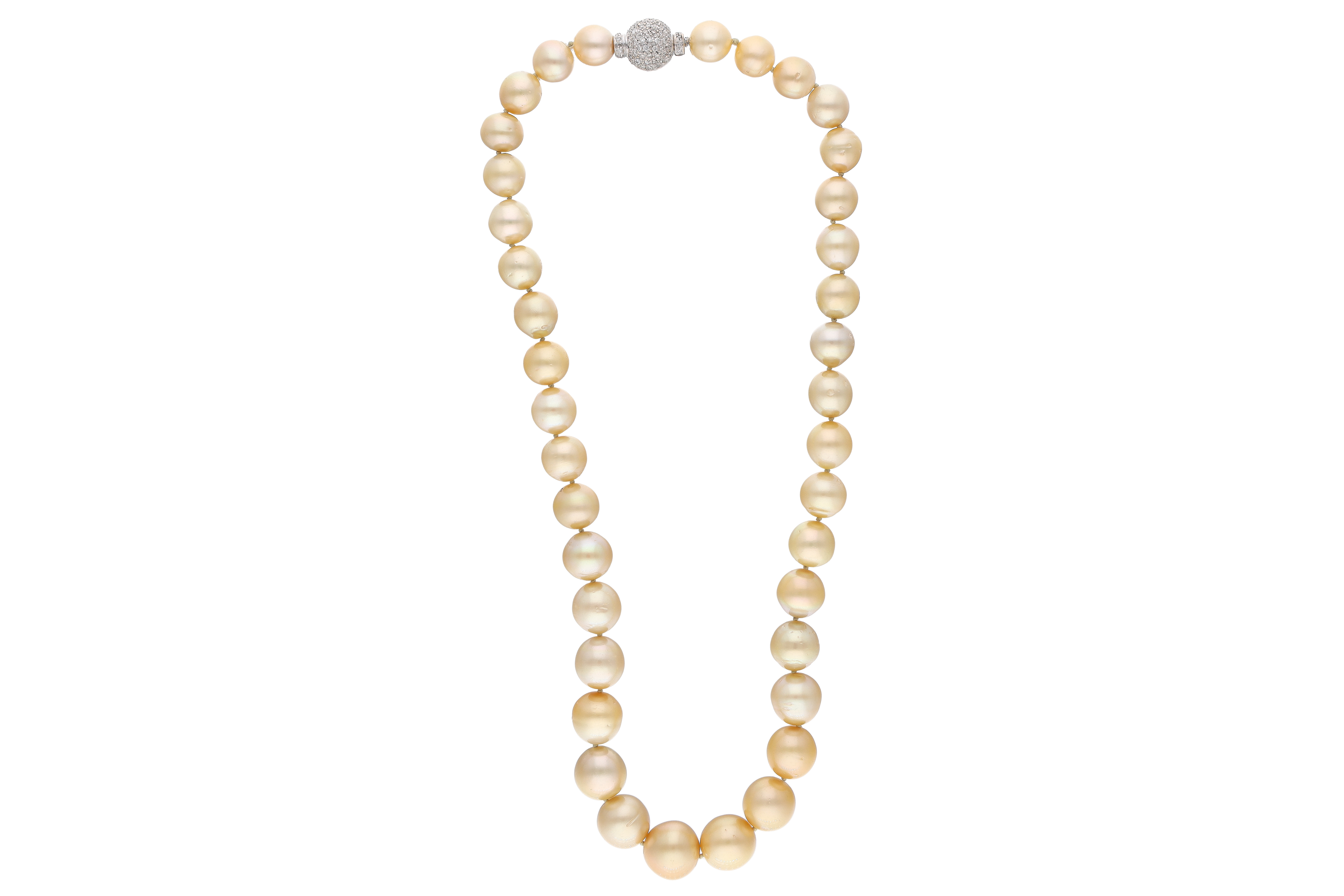 Collana di perle Mari del Sud e diamanti - Asta Preziosi