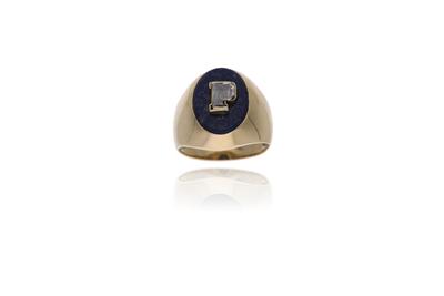 Anello con diamante e pietra - Asta Preziosi