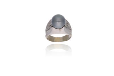 Anello con diamanti e perla - Asta Preziosi