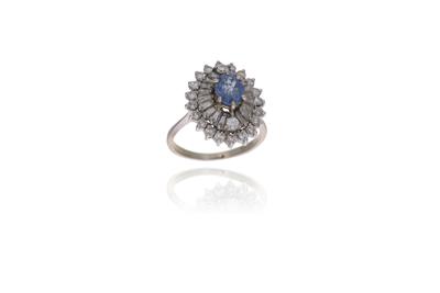 Anello con zaffiro e diamanti - Asta Preziosi