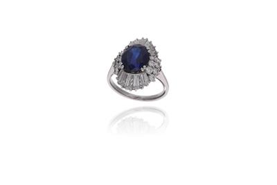 Anello con zaffiro e diamanti - Asta Preziosi