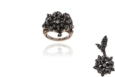 Ciondolo e anello con diamanti - Asta Preziosi