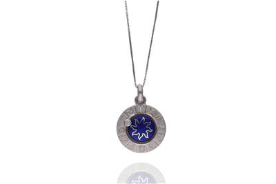 Collana con diamante e smalto - Asta Preziosi