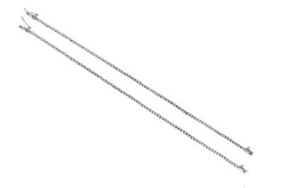 Coppia di bracciali con diamanti - Asta Preziosi