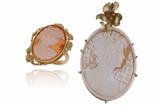 Anello e pendente con cammeo - Asta Preziosi Anello e pendente con cammeo - Asta Preziosi