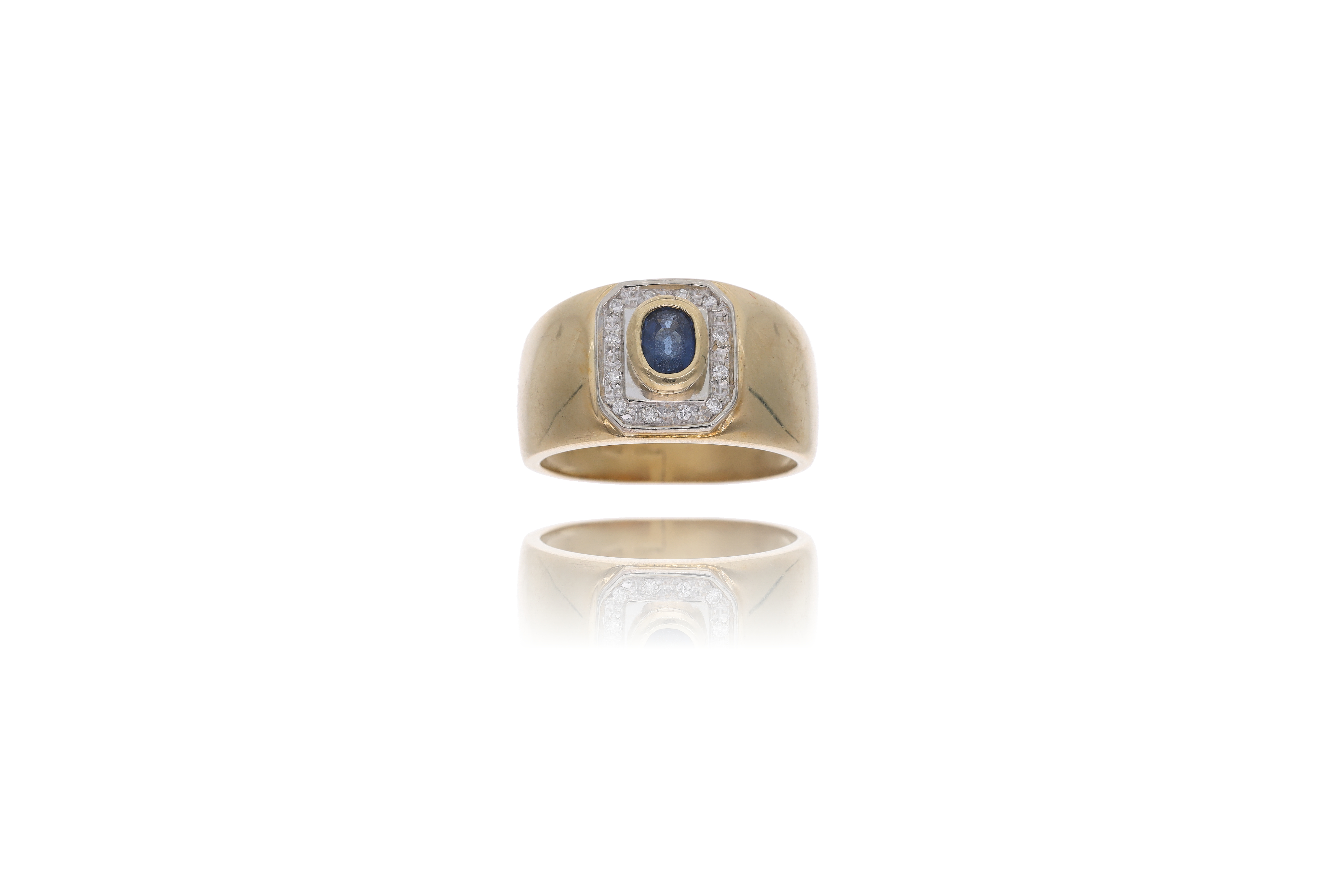 Anello con diamanti e zaffiro - Asta Preziosi