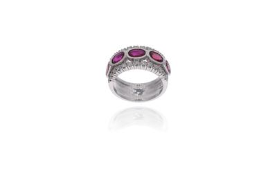 Anello con rubini e diamanti - Asta Preziosi