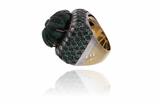 Anello con diamanti e smeraldi - Asta Preziosi Anello con diamanti e smeraldi - Asta Preziosi