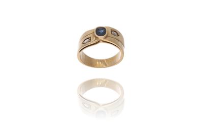 Anello con diamanti e zaffiro - Asta Preziosi