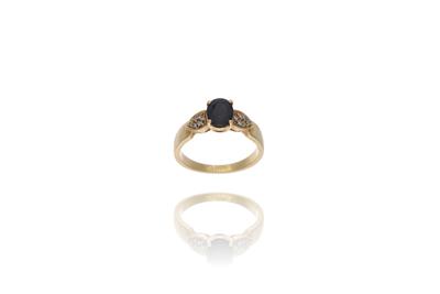 Anello con zaffiro e diamanti - Asta Preziosi