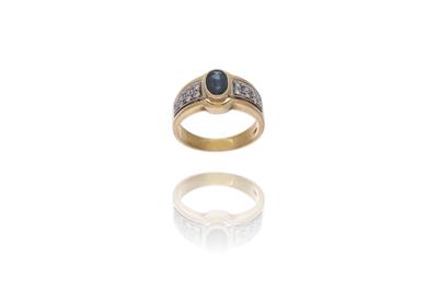 Anello con zaffiro e diamanti - Asta Preziosi