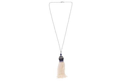 Collana con ciondolo con diamanti, microperle e pietre - Asta Preziosi