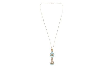 Collana e ciondolo con pietre - Asta Preziosi
