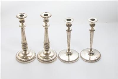 Due coppie di candelieri in argento - Asta Preziosi Due coppie di candelieri in argento - Asta Preziosi