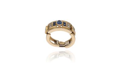 Anello con diamanti e zaffiri - Asta Preziosi