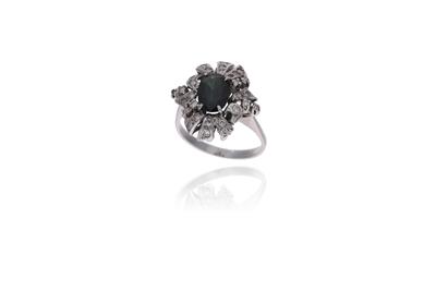 Anello con zaffiro e diamanti - Asta Preziosi
