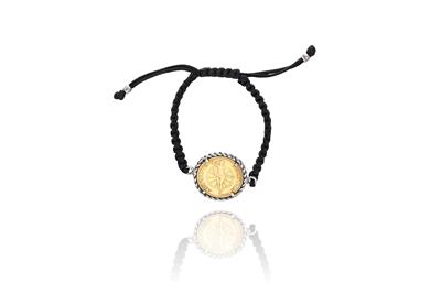 Bracciale in corda con medaglia - Asta Preziosi