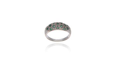 Anello con smeraldi e diamanti - Asta Preziosi Anello con smeraldi e diamanti - Asta Preziosi