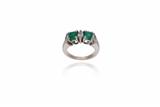 Anello con diamanti e smeraldi - Asta Preziosi Anello con diamanti e smeraldi - Asta Preziosi