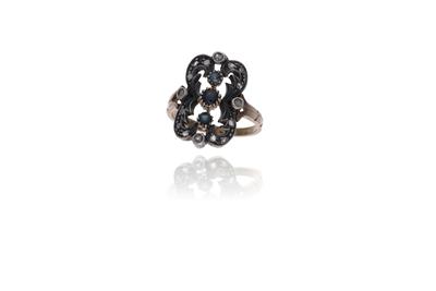 Anello con diamanti e zaffiri - Asta Preziosi