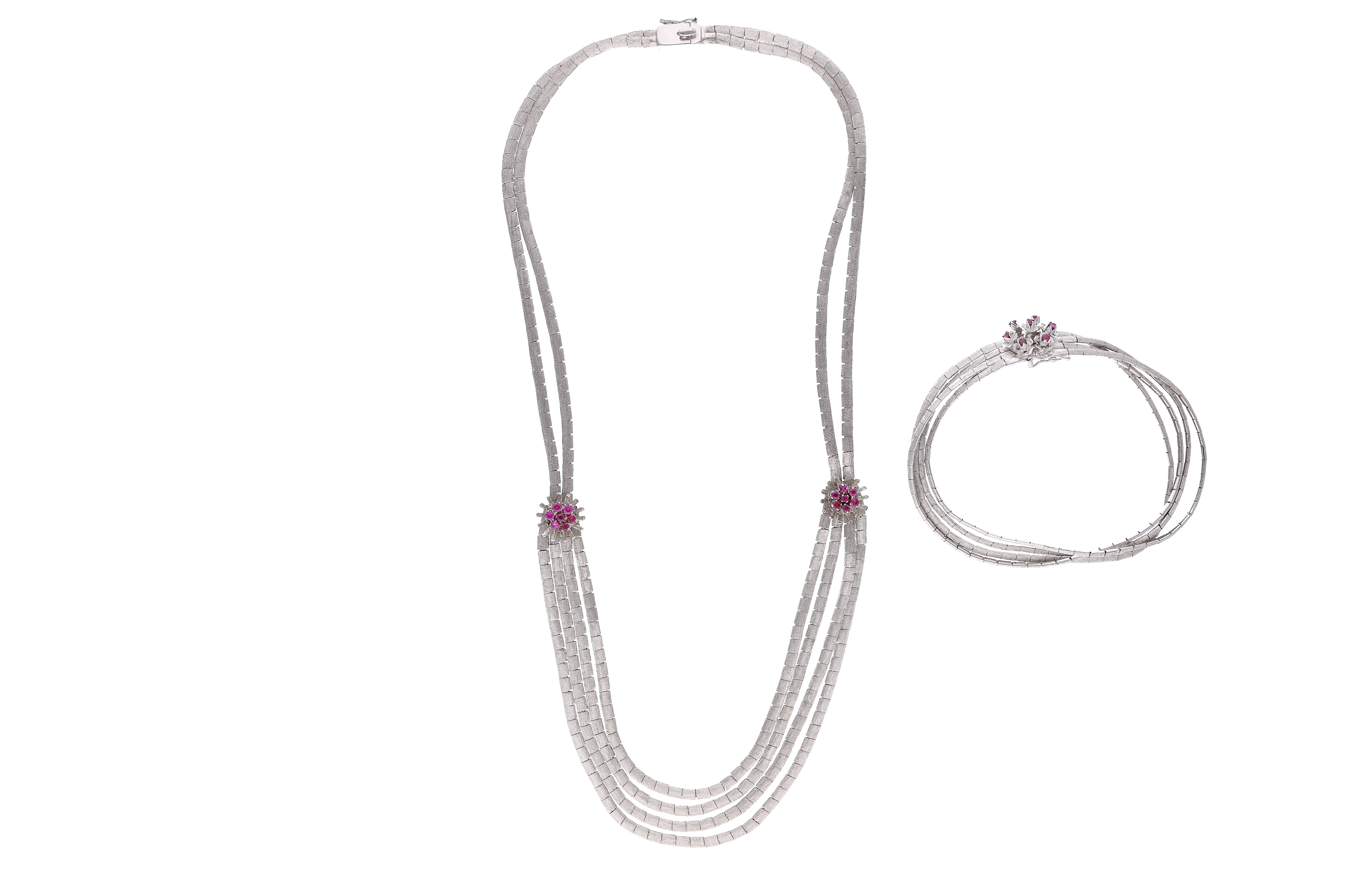 Collana e bracciale con pietre - Asta Preziosi