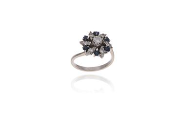 Anello con diamanti e zaffiri - Asta Preziosi