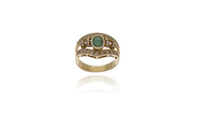 Anello con smeraldo e diamanti - Asta Preziosi Anello con smeraldo e diamanti - Asta Preziosi