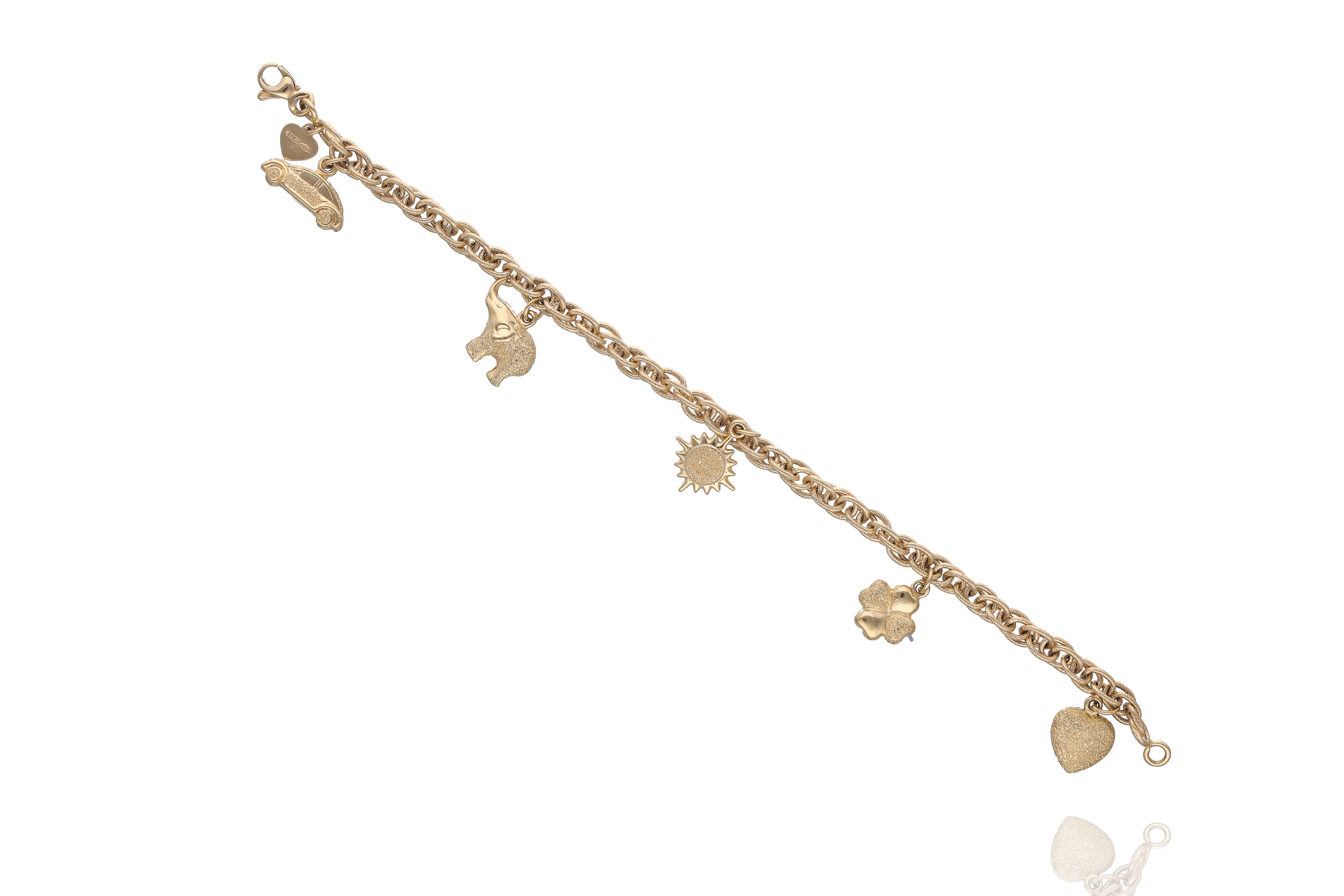 Bracciale con 5 pendenti in oro - Asta Preziosi