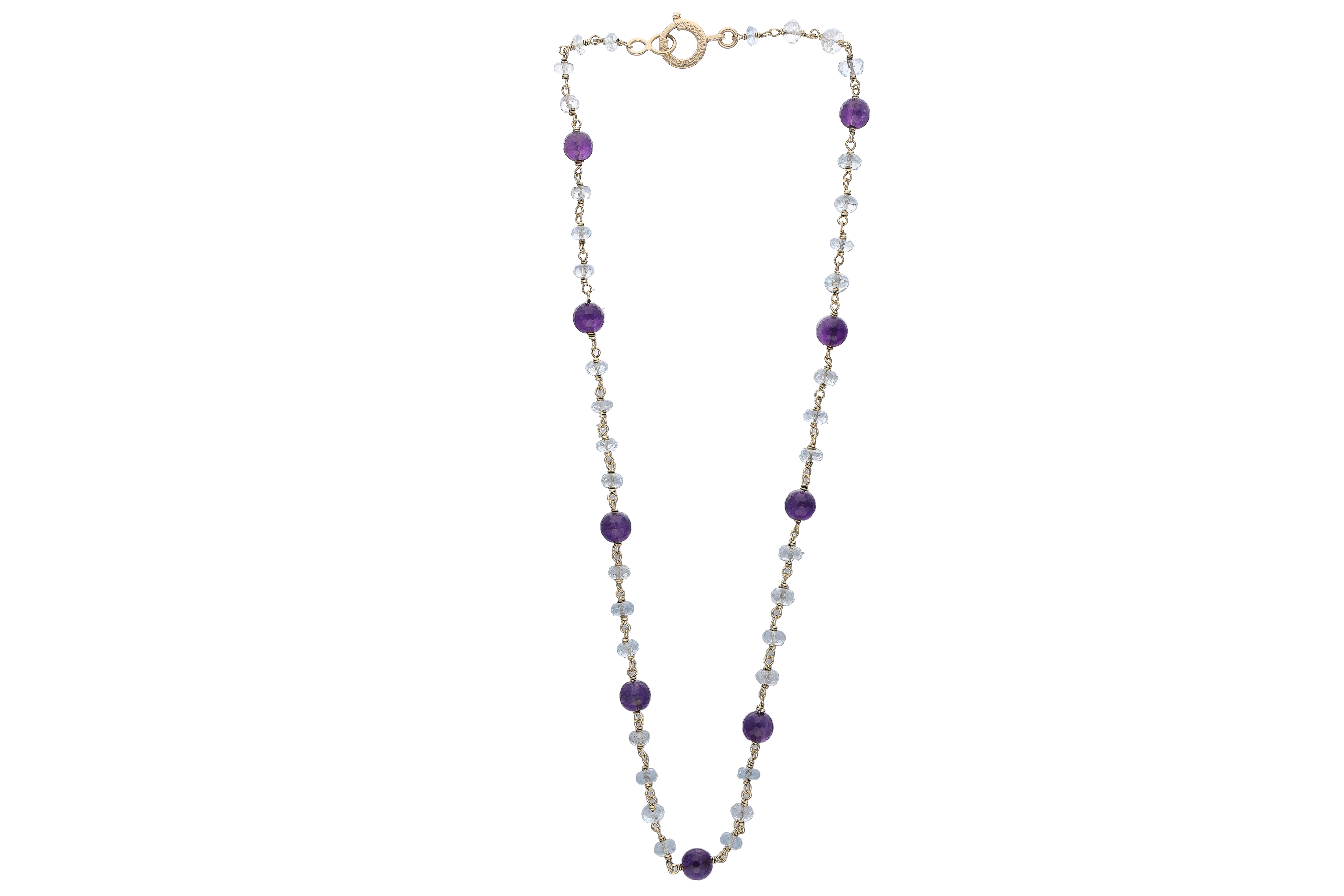 Collana con ametiste e acquemarine - Asta Preziosi