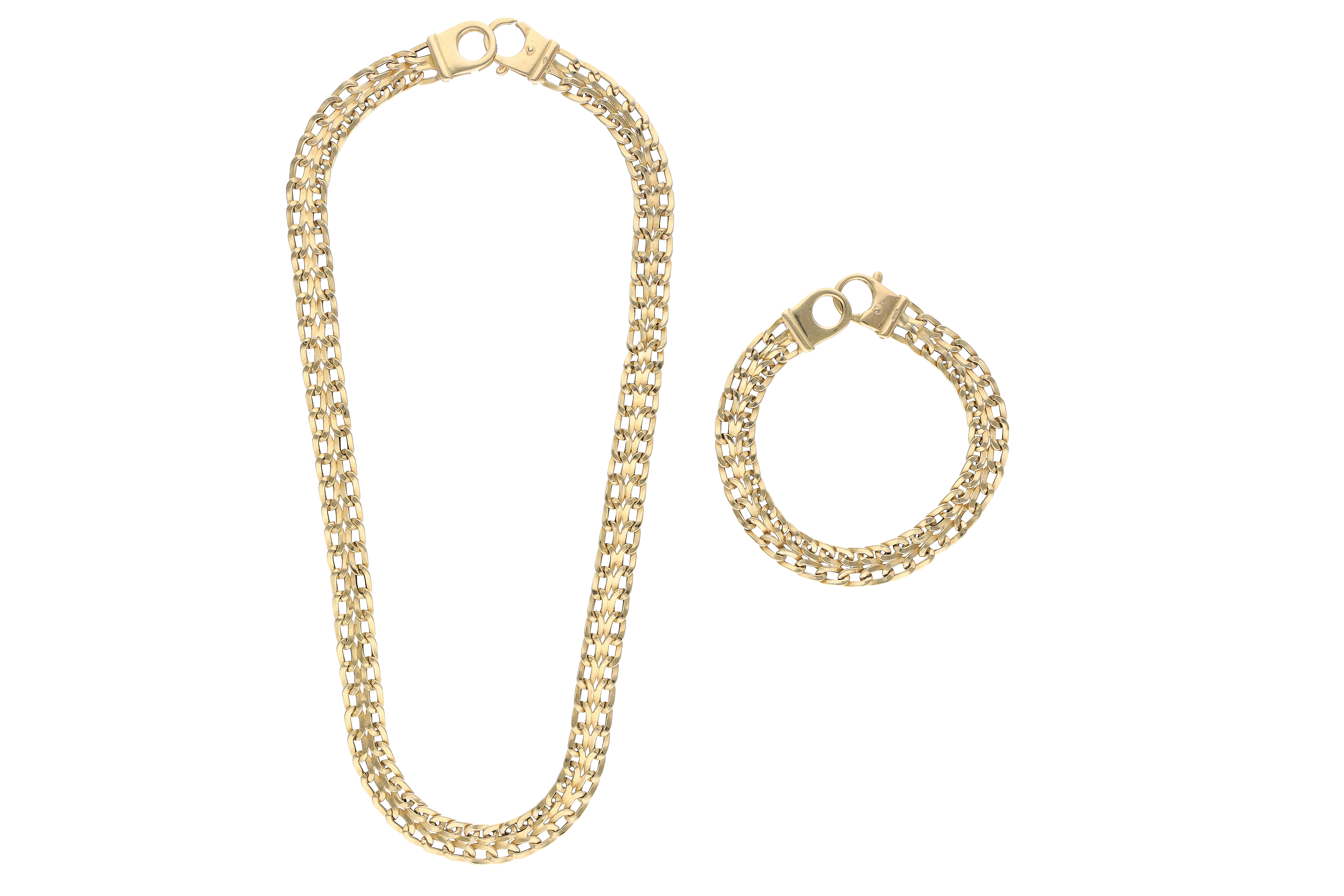Parure collana e bracciale in oro - Asta Preziosi
