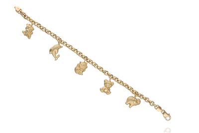 Bracciale con 5 pendenti in oro - Asta Preziosi Bracciale con 5 pendenti in oro - Asta Preziosi