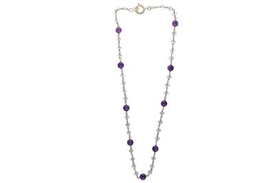 Collana con ametiste e acquemarine - Asta Preziosi Collana con ametiste e acquemarine - Asta Preziosi