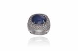Anello con diamanti e zaffiro - Asta Preziosi Anello con diamanti e zaffiro - Asta Preziosi