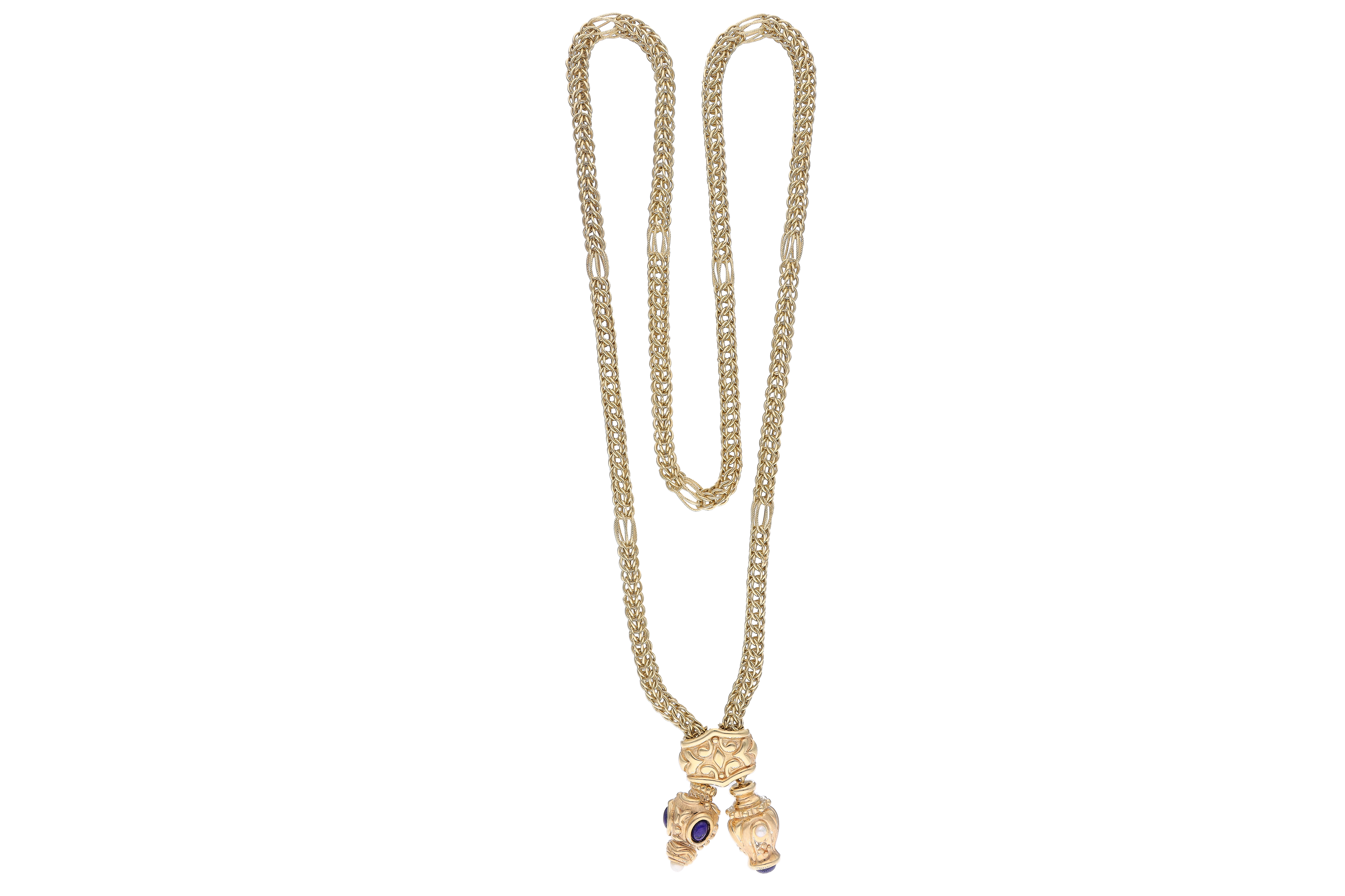Collana con pietre e perle - Asta Preziosi
