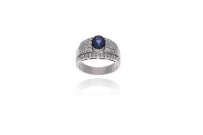 Anello con pietra e diamanti - Asta Preziosi Anello con pietra e diamanti - Asta Preziosi