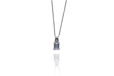 Collana e ciondolo con acquamarina e diamante - Asta Preziosi Collana e ciondolo con acquamarina e diamante - Asta Preziosi