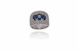 Anello con diamanti e zaffiri - Asta Preziosi Anello con diamanti e zaffiri - Asta Preziosi