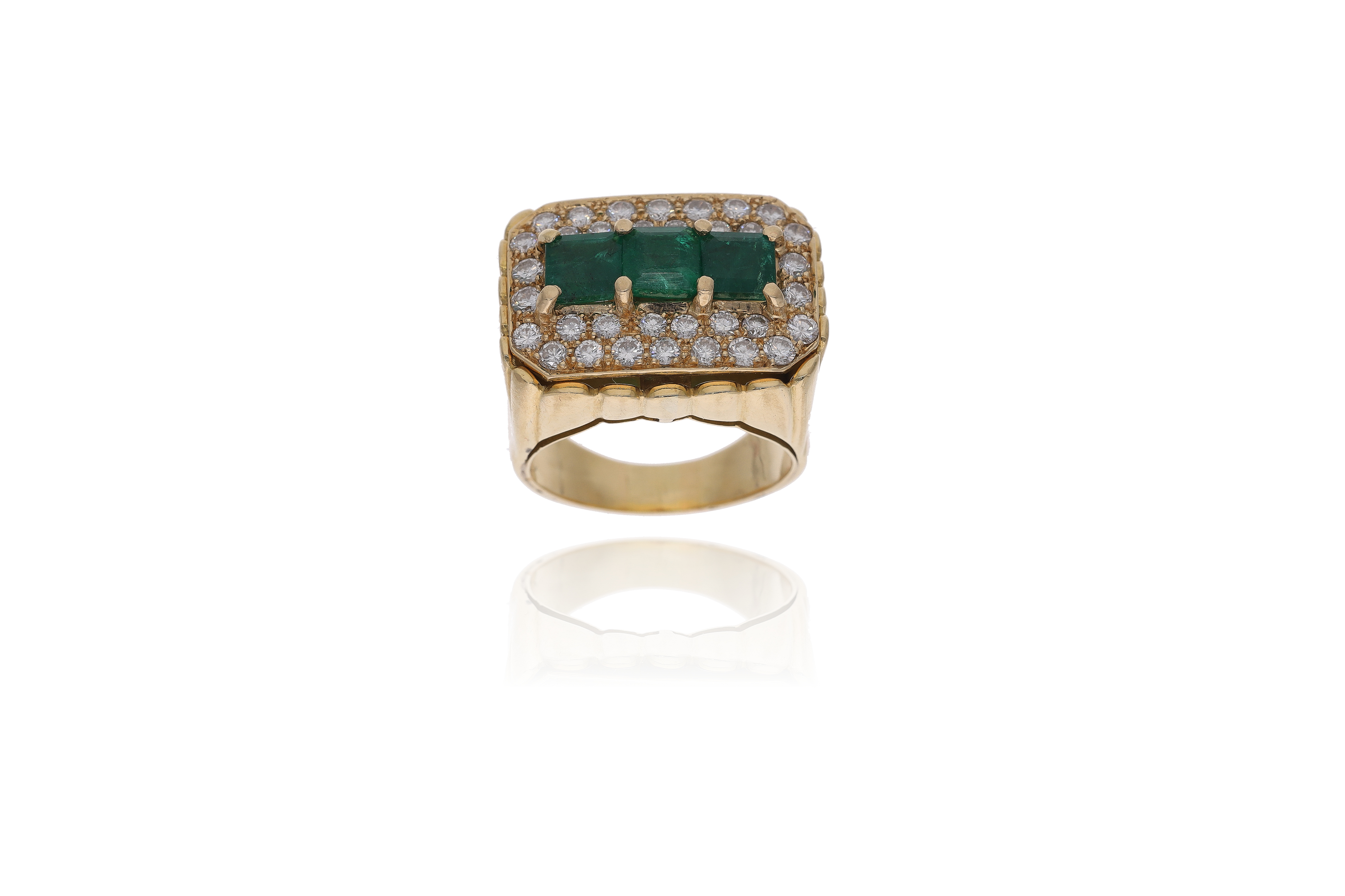 Anello con smeraldi - Asta Preziosi