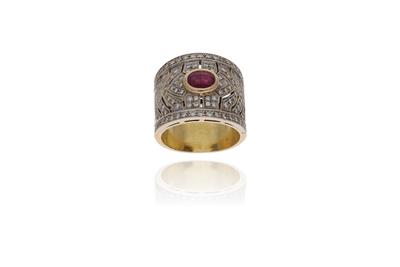 Anello diamanti e rubino - Asta Preziosi