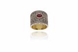 Anello diamanti e rubino - Asta Preziosi
