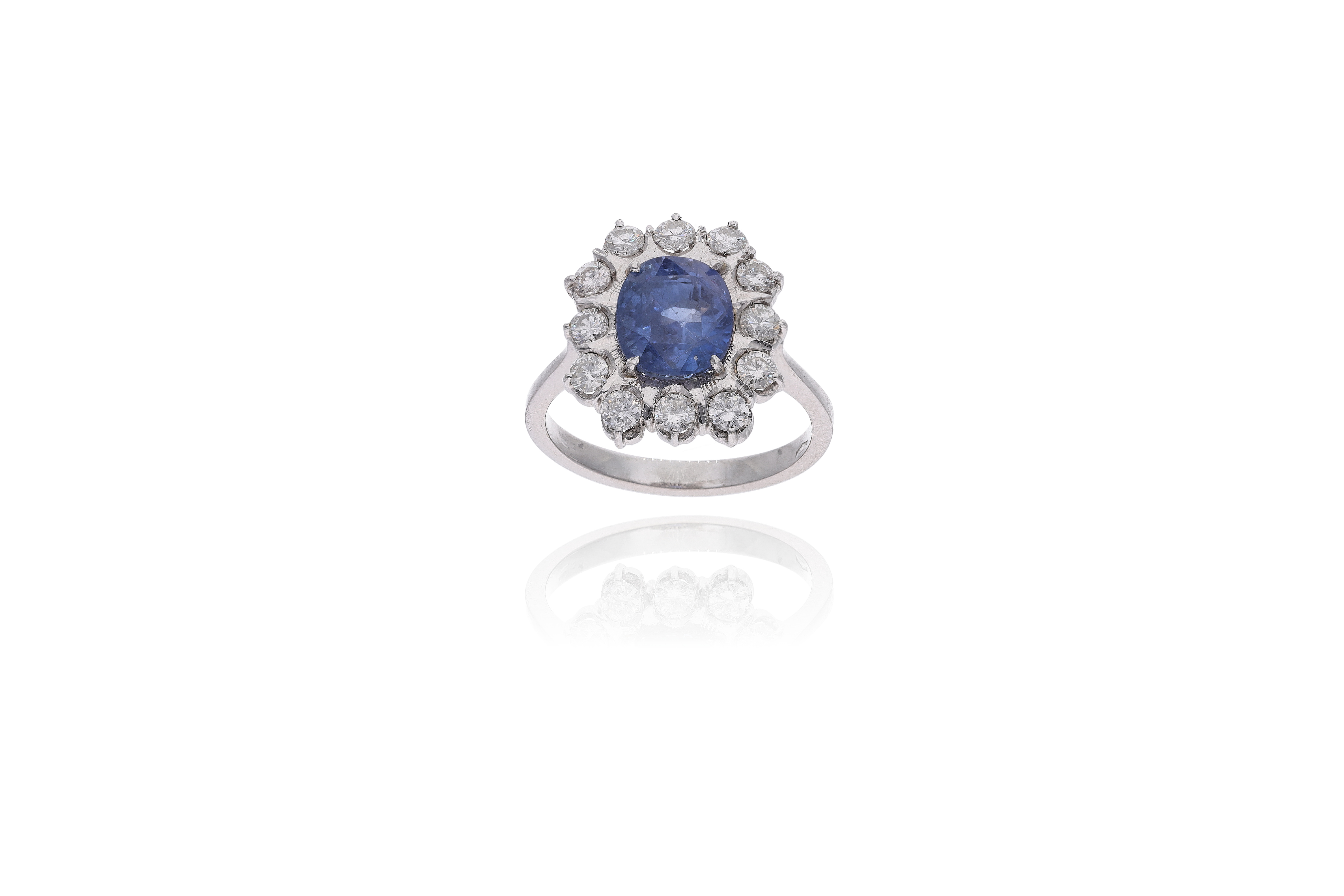 Anello con zaffiro e diamanti - Asta Preziosi