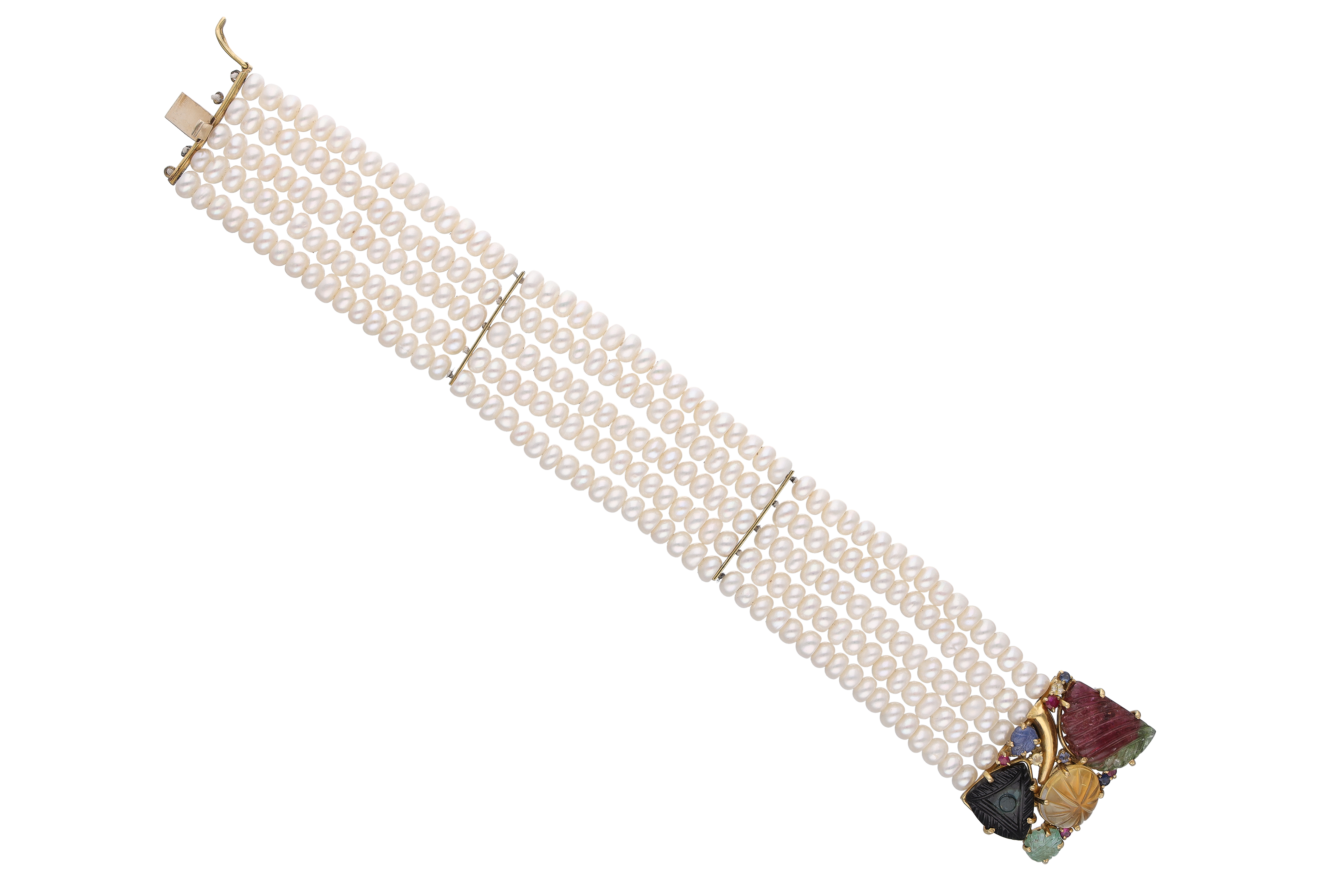 Bracciale a cinque fili di perle - Asta Preziosi
