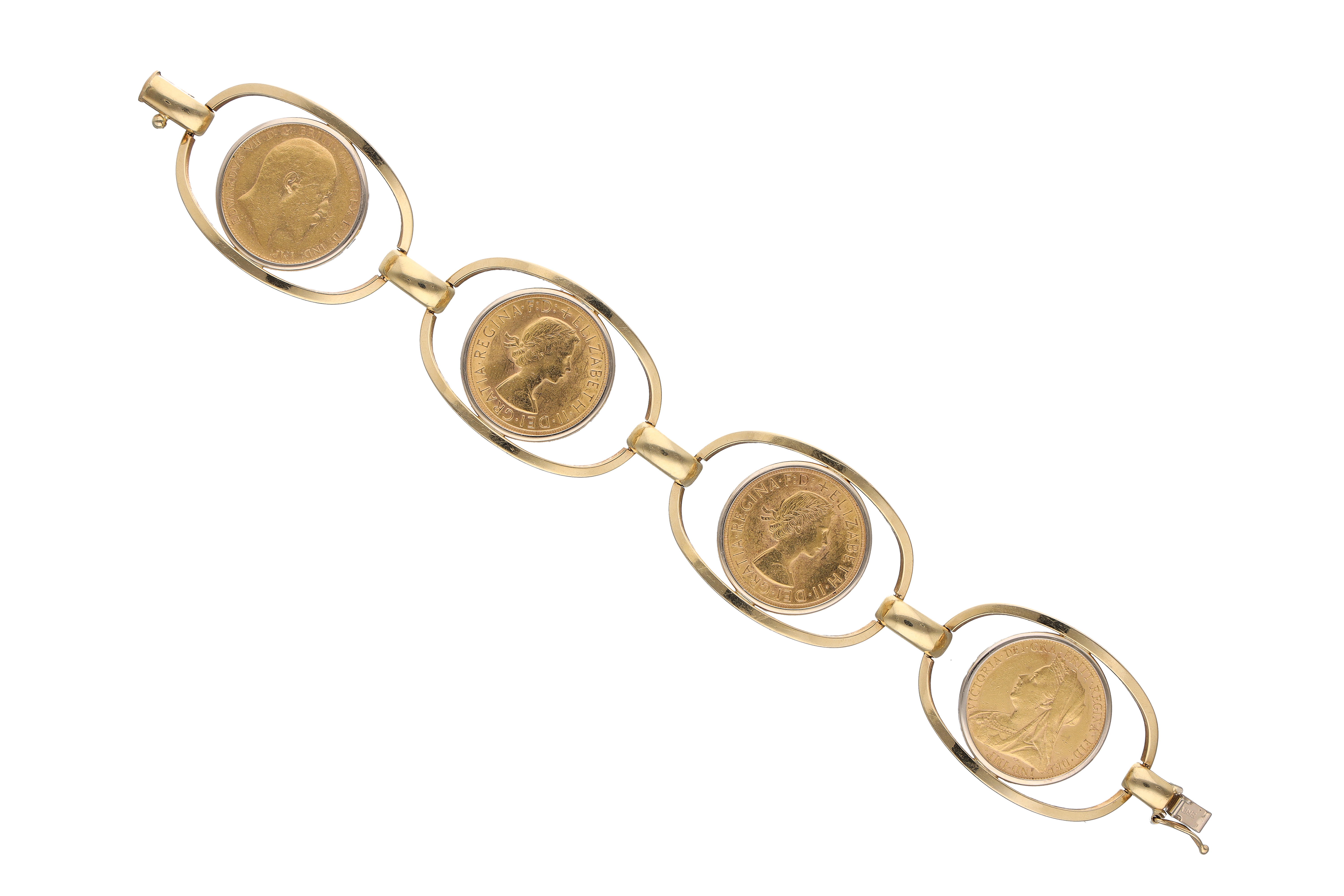 Bracciale con quattro sterline inglesi - Asta Preziosi