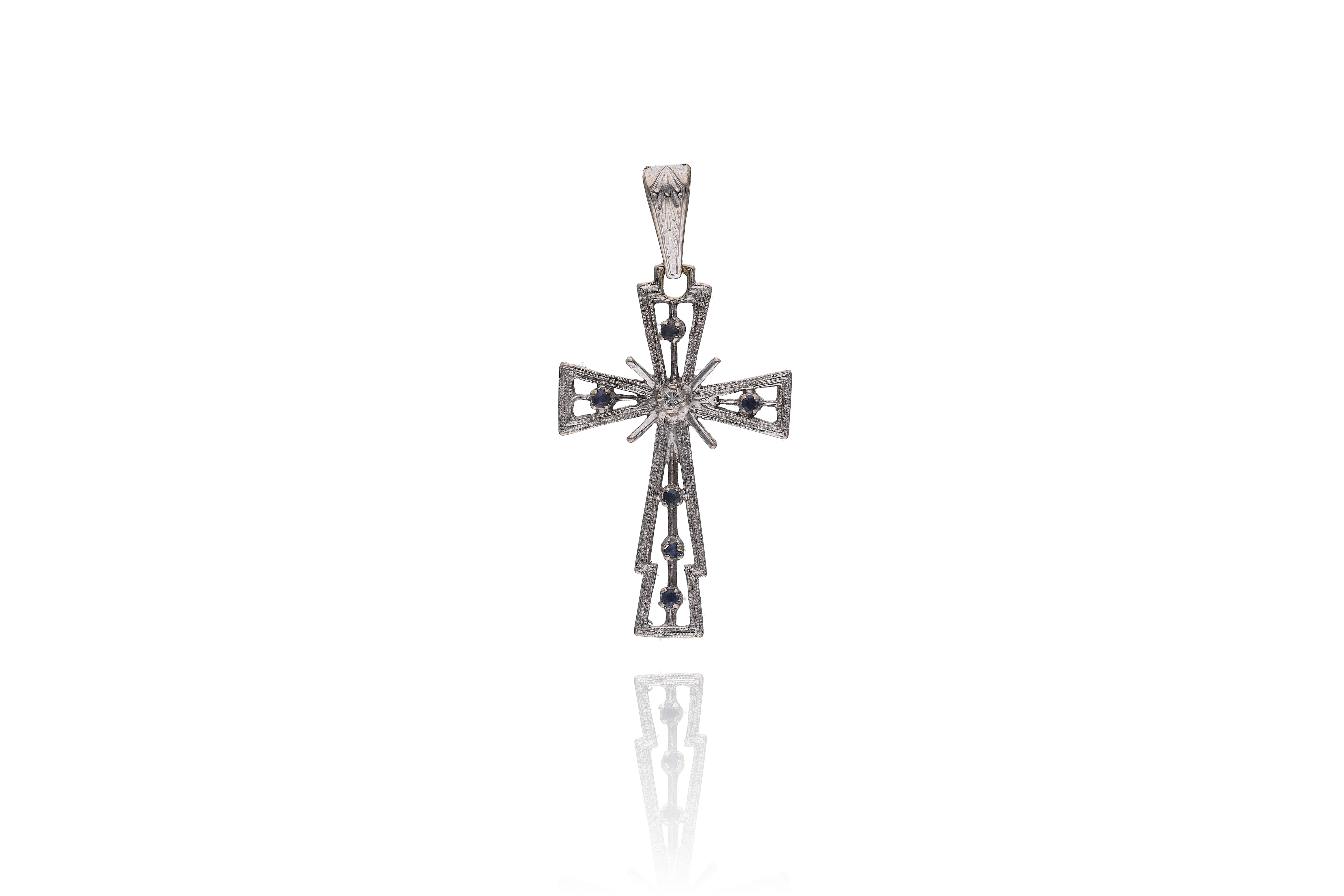 Ciondolo con diamante e zaffiri - Asta Preziosi