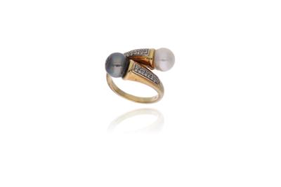 Anello con perle e diamanti - Asta Preziosi Anello con perle e diamanti - Asta Preziosi