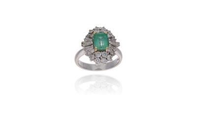 Anello con smeraldo e diamanti - Asta Preziosi Anello con smeraldo e diamanti - Asta Preziosi