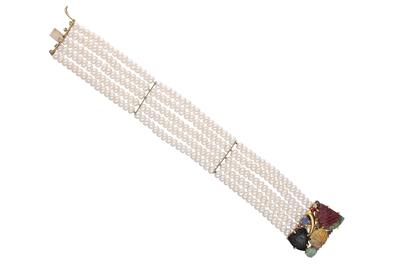 Bracciale a cinque fili di perle - Asta Preziosi Bracciale a cinque fili di perle - Asta Preziosi